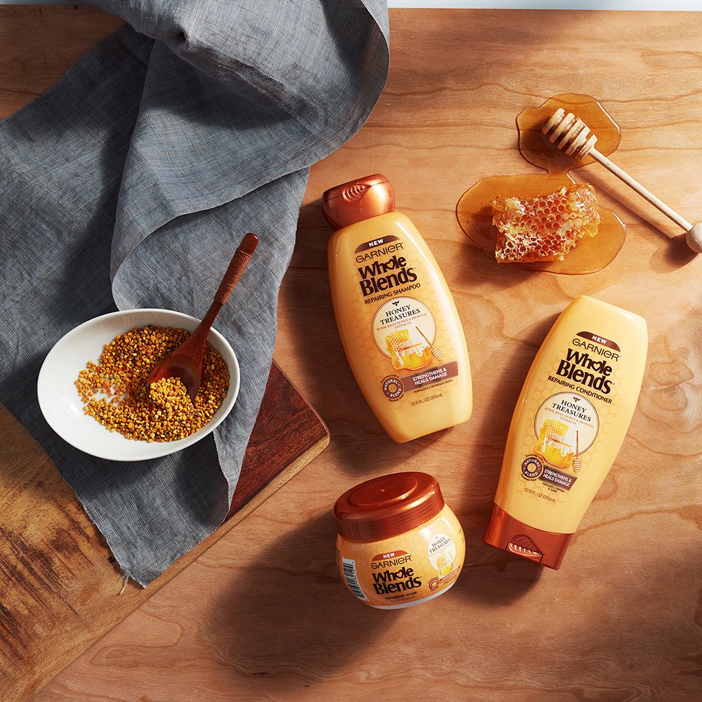 Garnier Whole Blends Repairing Shampoo, Honey Treasures extracts, 22 Fluid Ounce