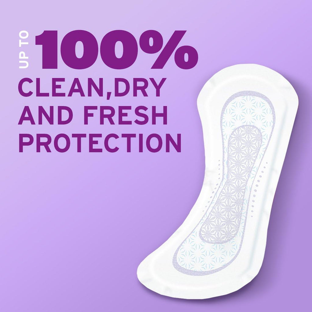 Poise Fresh Protection Female Incontinent Pad Long Length 8.5" L 19308