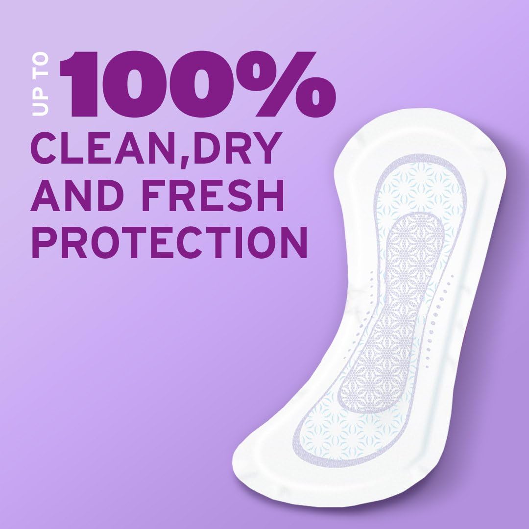 Poise Fresh Protection Female Incontinent Pad Long Length 8.5" L 19308