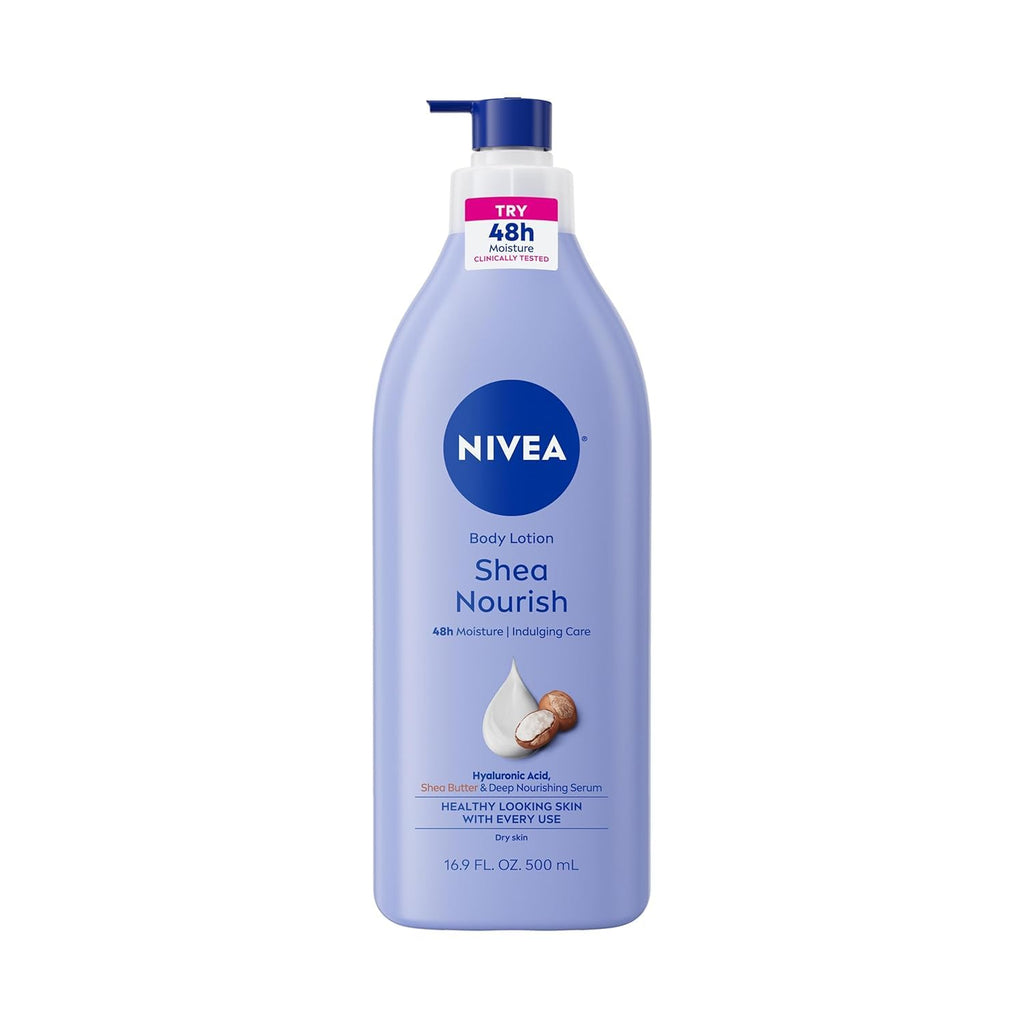 NIVEA Shea Daily Moisture Body Lotion, 16.9 oz (Pack of 4)