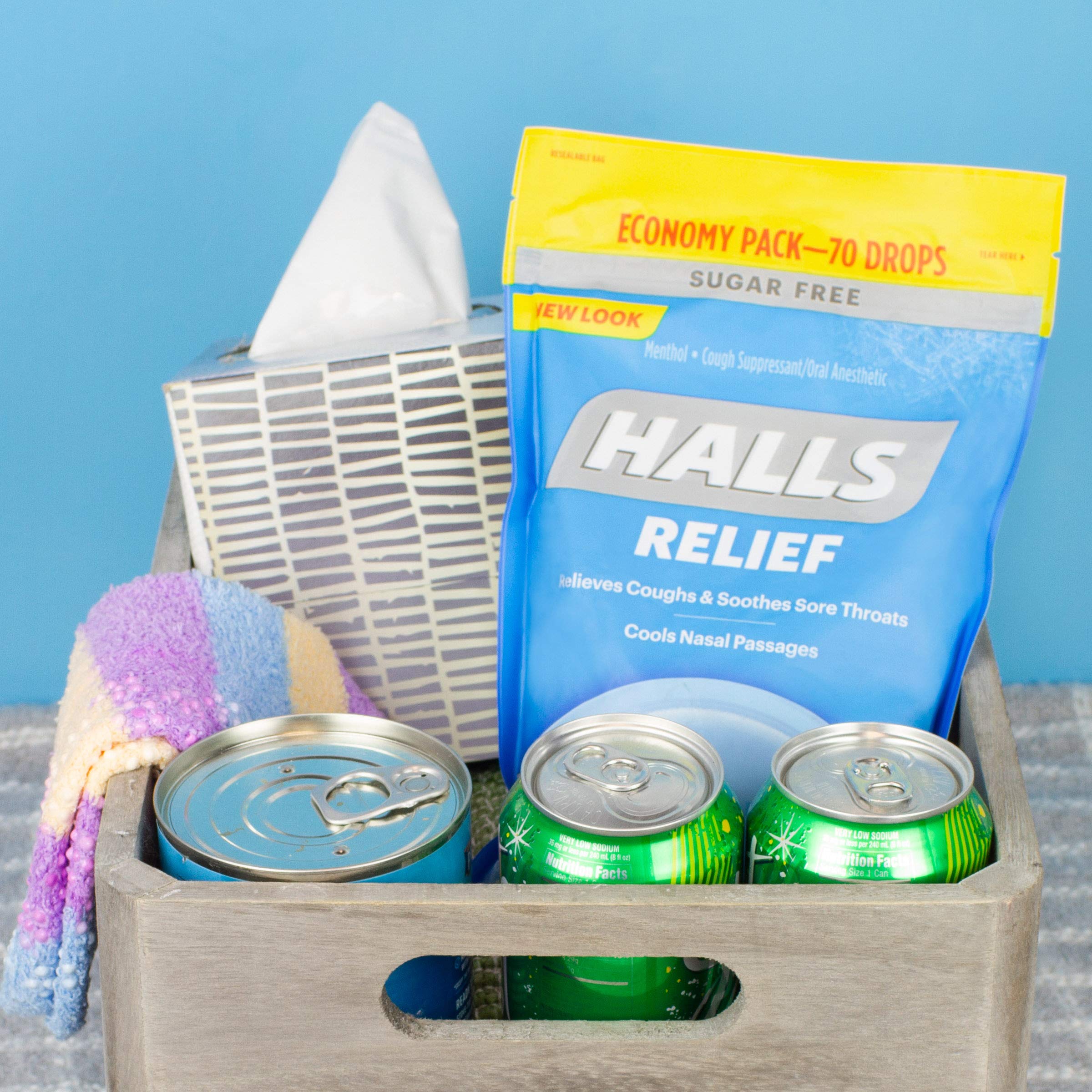 HALLS Relief Mountain Menthol Sugar Free Cough Drops, Economy Pack, 70 Drops