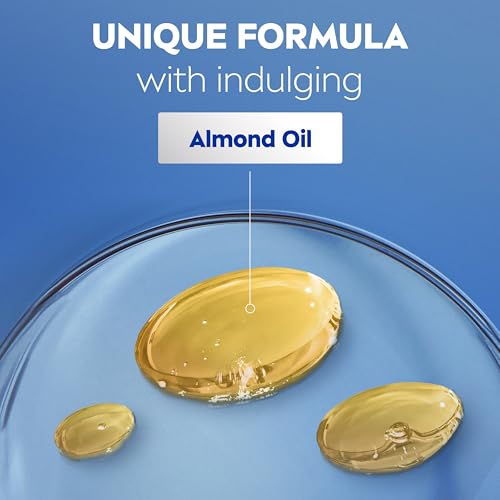NIVEA Oil Infused Vanilla and Almond Oil Body Lotion for Women, Fast-Absorbing and Non-Greasy Vanilla Scented Lotion Moisturizes for 48 Hours, 16.9 Fl Oz Pump Bottle, Pack of 3