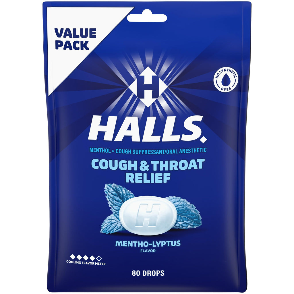 Halls Throat Relief Cough Drops
