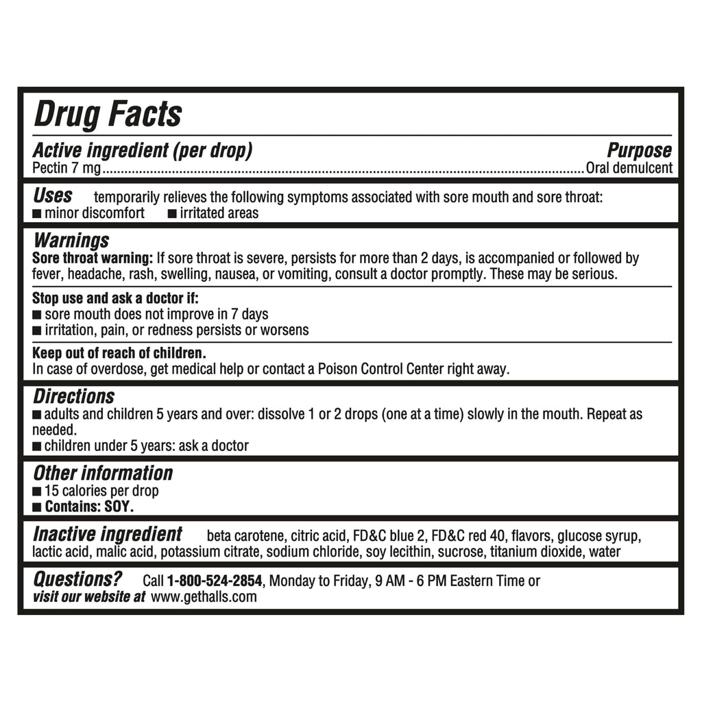 Halls Relief Sugar Free Cough Drops