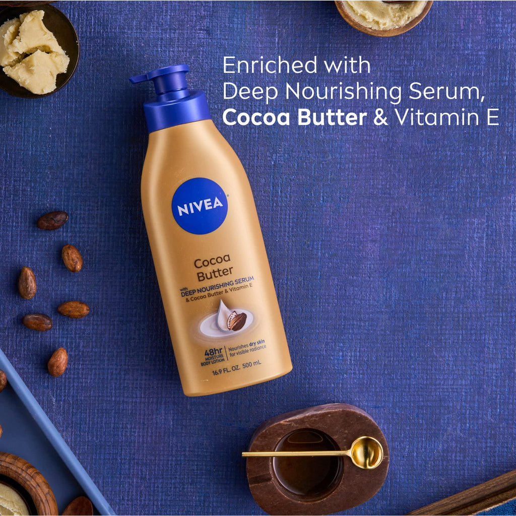 NIVEA Cocoa Butter Body Lotion 16.9 fl. oz. (Pack of 4)