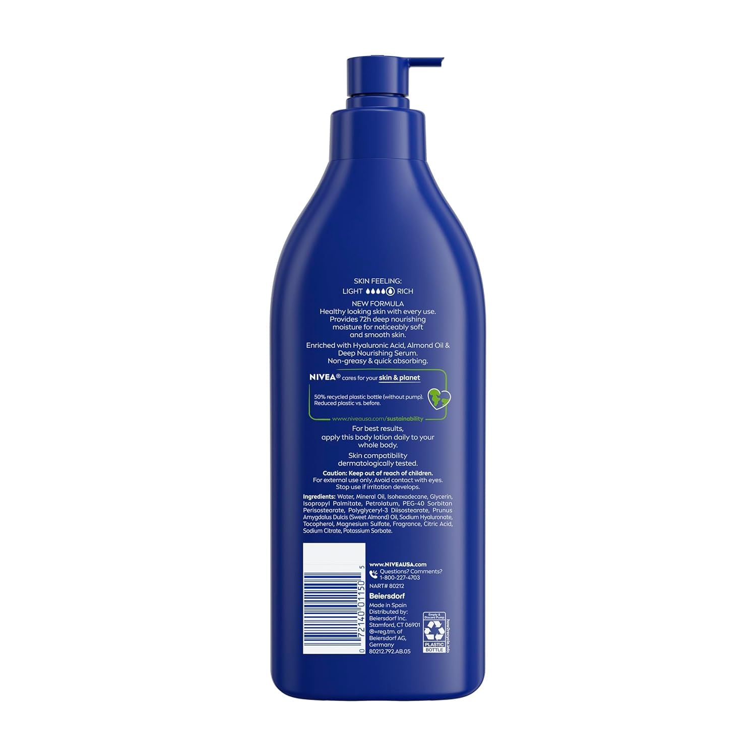 Nivea Lotion Essentially Enriched 16.9 Ounce Pump (Very Dry Skin) (500ml) (6 Pack)