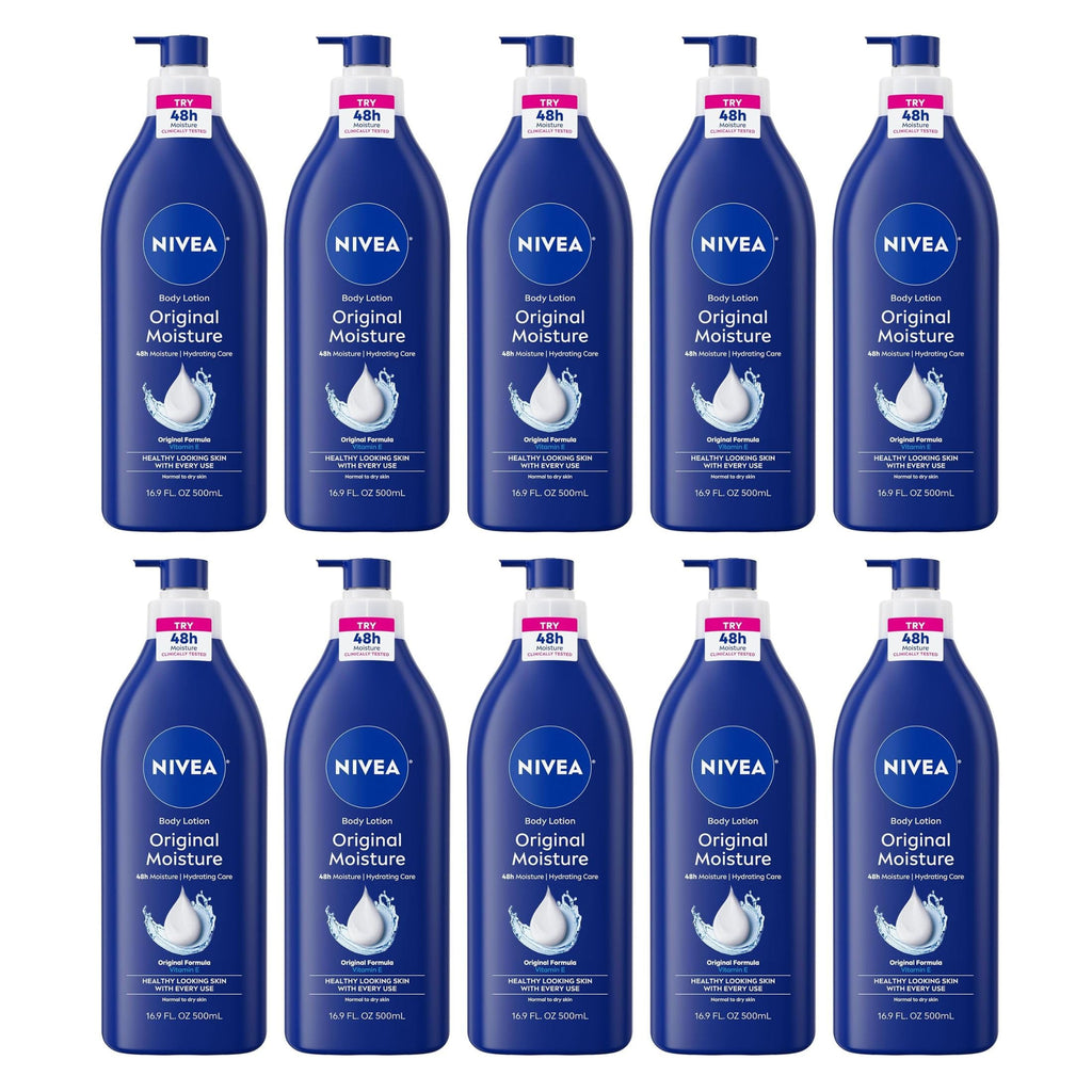 Nivea Original Daily Moisture Body Lotion 16.9 oz (Pack of 10)