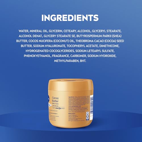 NIVEA Cocoa Butter Body Cream with Deep Nourishing Serum, Cocoa Butter Cream for Dry Skin, 16 Ounce Jar