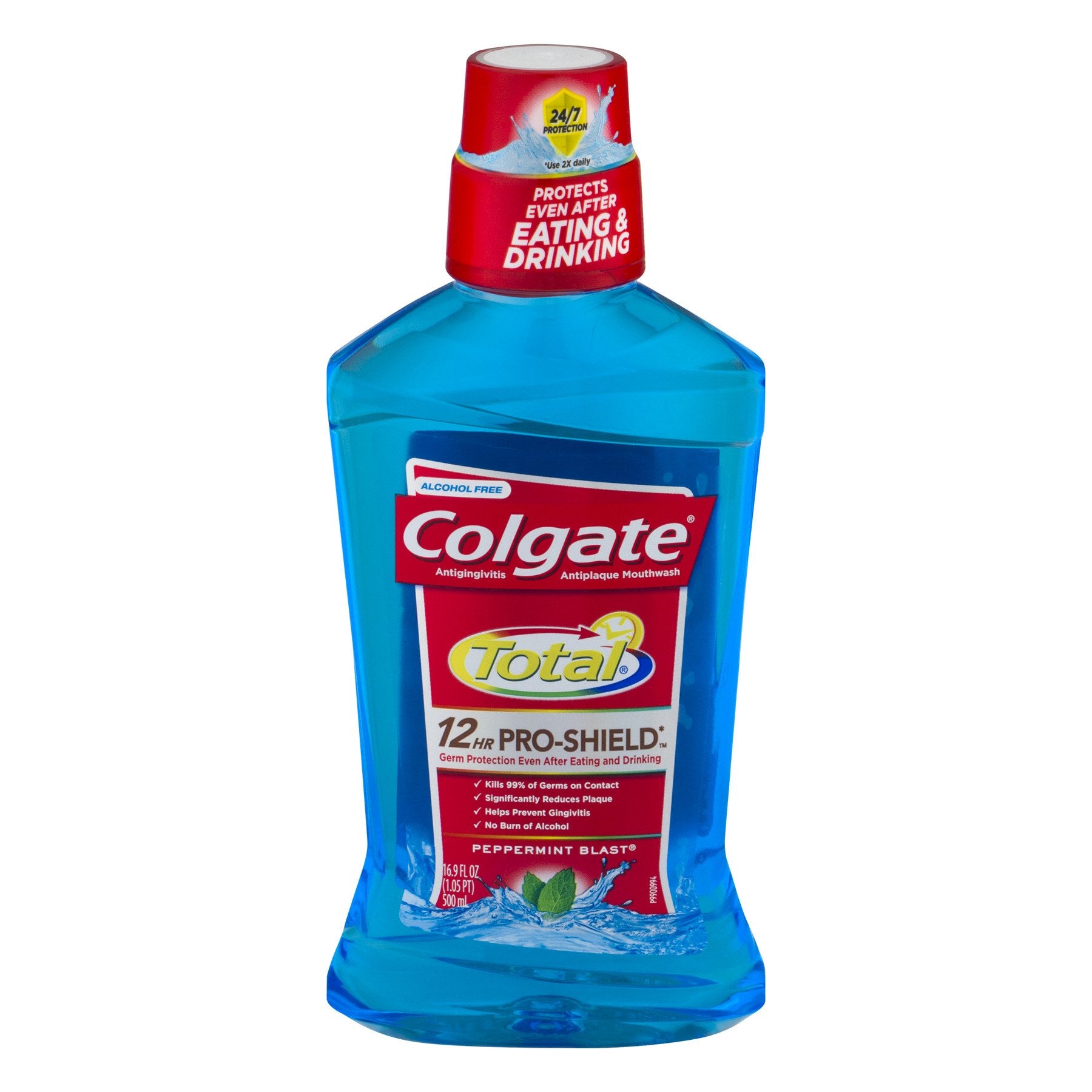 Colgate Total Advanced Pro-shield Mouthwash, 16.9 Ounces, Peppermint, 6 Count