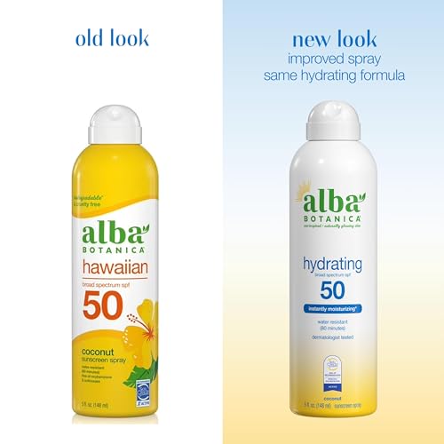 Alba Botanica Sunscreen for Face and Body, Hydrating Sunscreen Spray