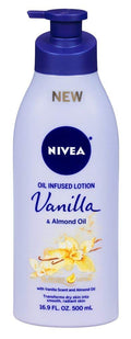 NIVEA Lotion Oil-Infused Vanilla/Almond Oil 16.9 Ounce Pump (500ml) (2 Pack)
