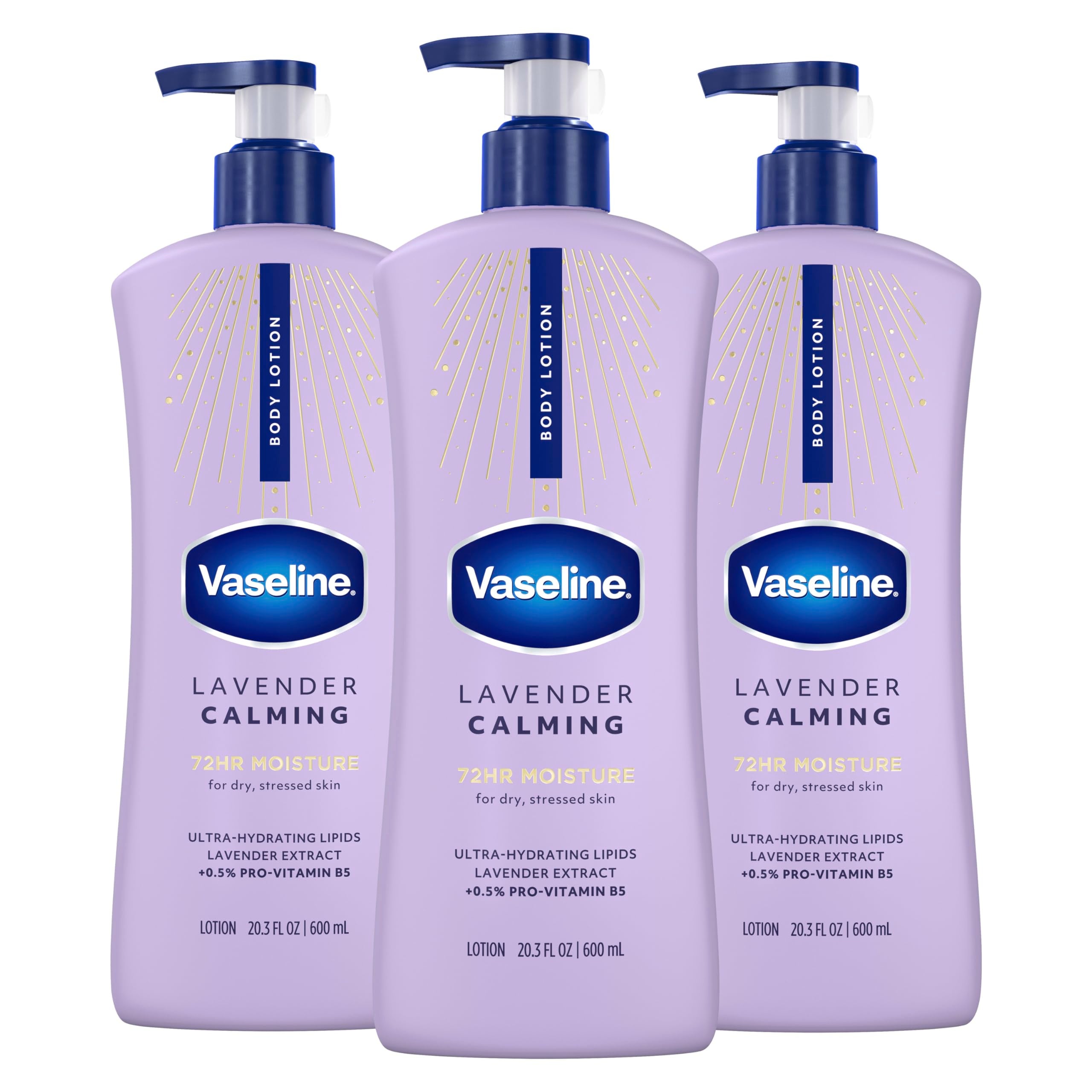 Vaseline Intensive Care Calm Healing Body Lotion for Dry Skin with Ultra-Hydrating Lipids and Lavender Extract to Heal Restore 20.3 oz