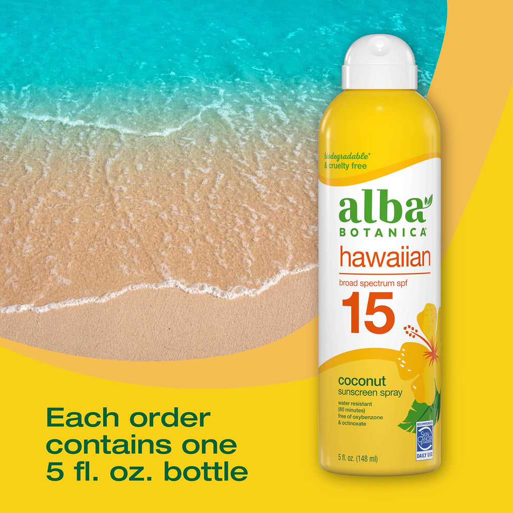 Alba Botanica Hawaiian Coconut Sunscreen Spray 5oz
