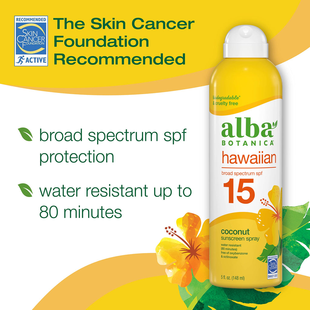 Alba Botanica Hawaiian Coconut Sunscreen Spray 5oz