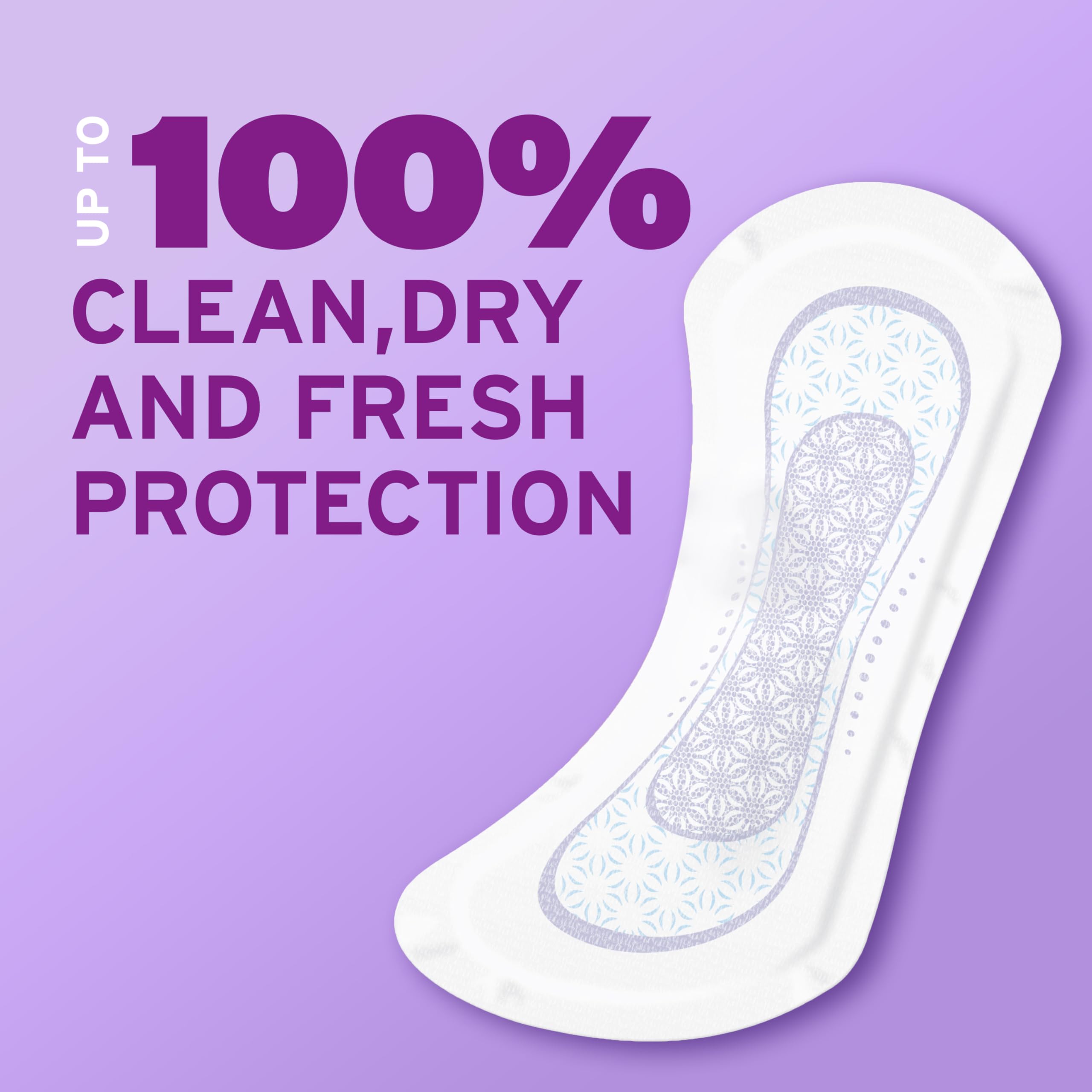 Poise Fresh Protection Female Incontinent Pad Long Length 8.5" L 19308