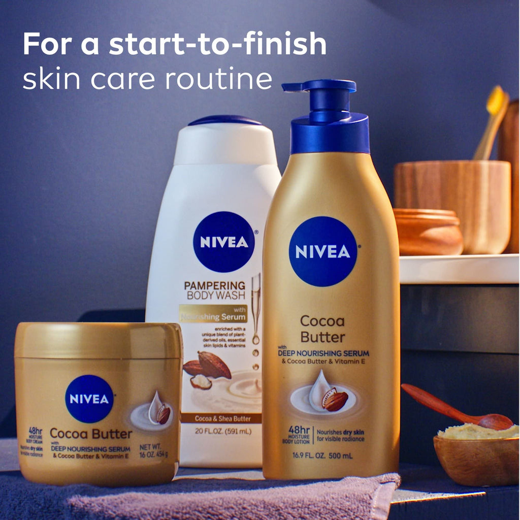 NIVEA Cocoa Butter Body Lotion 16.9 fl. oz. (Pack of 4)