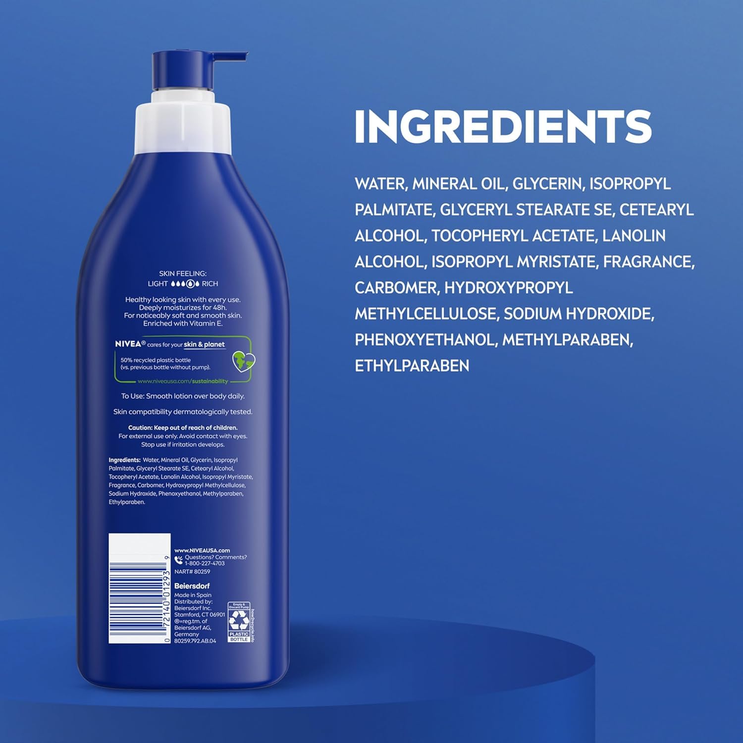Nivea Original Daily Moisture Body Lotion 16.9 oz (Pack of 10)