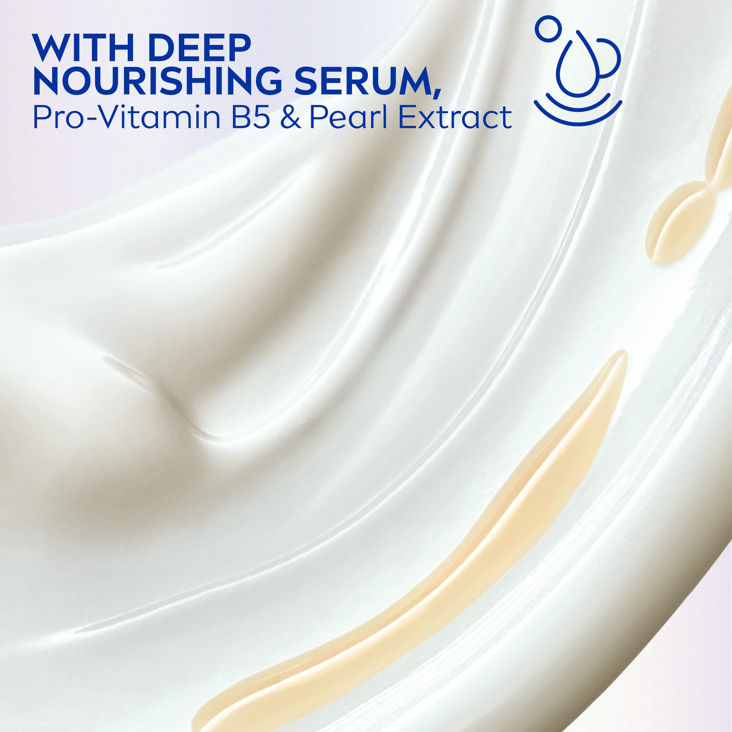 NIVEA Sensitive and Radiant Body Lotion for Sensitive Skin, Hypoallergenic, Fragrance Free Body Lotion for Women with Deep Nourishing Serum, Pearl Extract and Provitamin B5, 16.9 Fl Oz Bottle