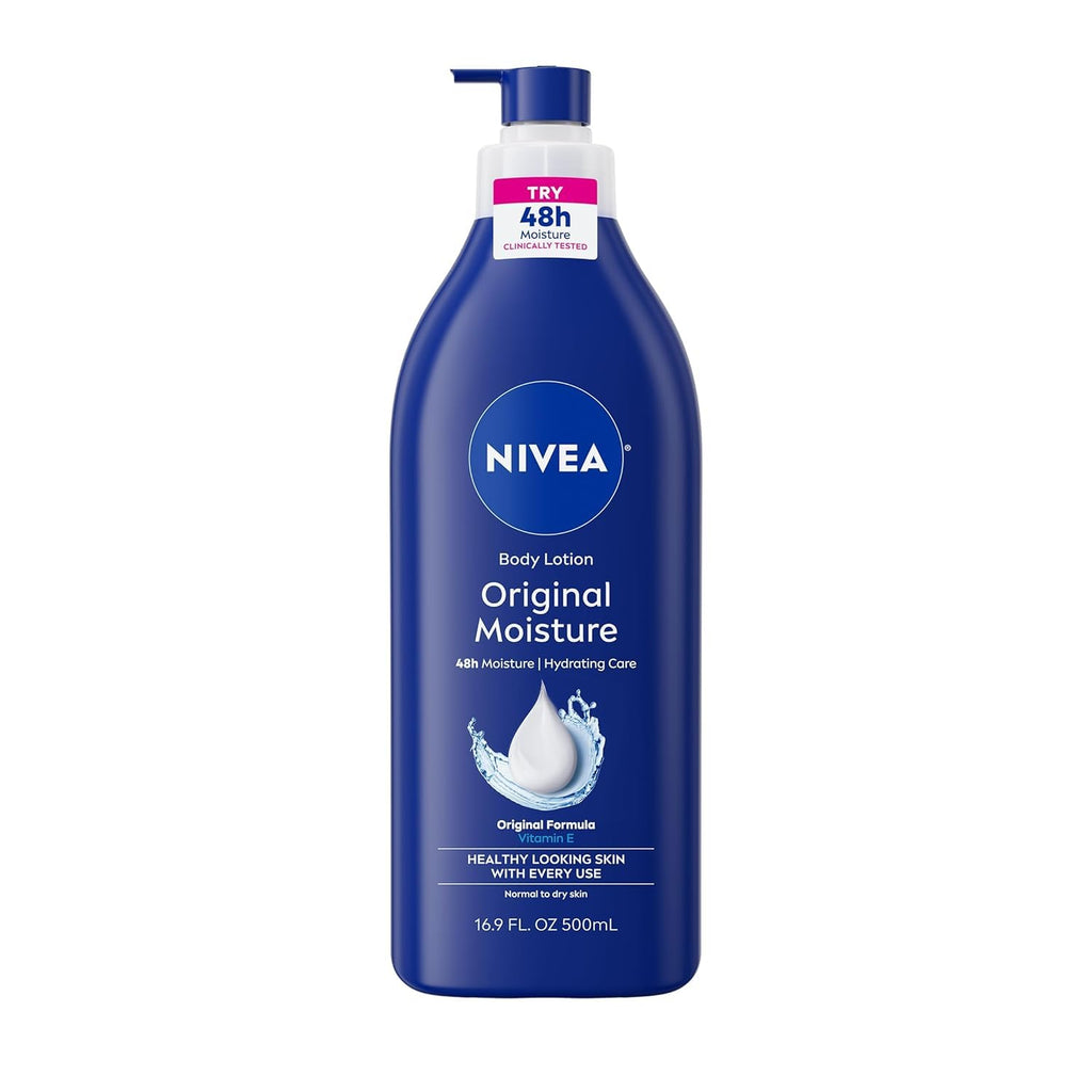 NIVEA Lotion Original Daily Moisture 16.9 Ounce Pump (Normal to Dry Skin) (500ml) (6 Pack)