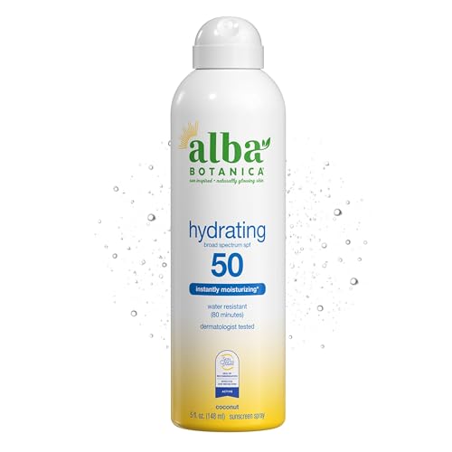 Alba Botanica Sunscreen for Face and Body, Hydrating Sunscreen Spray
