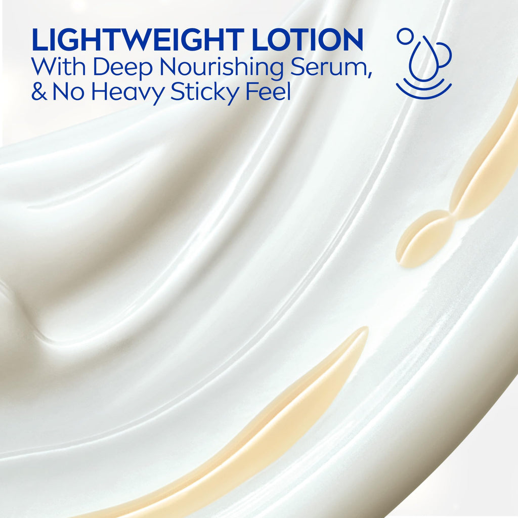 NIVEA Cocoa Butter Body Lotion for Dry Skin with Hyaluronic Acid, Cocoa Butter and Deep Nourishing Serum, 72-Hour Body Moisturizer, 16.9 Fl Oz Pump Bottle