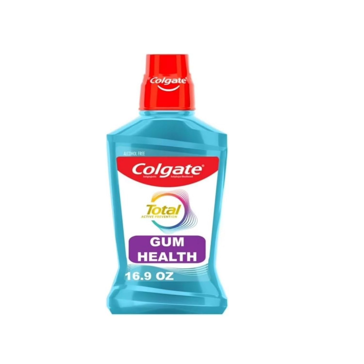 Colgate Total Gum Health Antiplaque Mouthwash, Clean Mint 16.90 oz (Pack of 7)