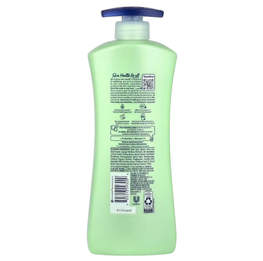 Vaseline Intensive Care Aloe Soothe Lotion, 20.3 oz (Pack of 6)