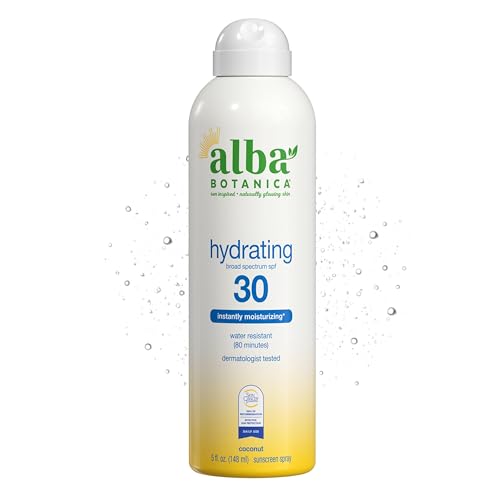 Alba Botanica Sunscreen for Face and Body, Hydrating Sunscreen Spray