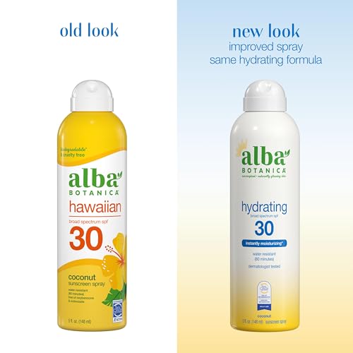 Alba Botanica Sunscreen for Face and Body, Hydrating Sunscreen Spray
