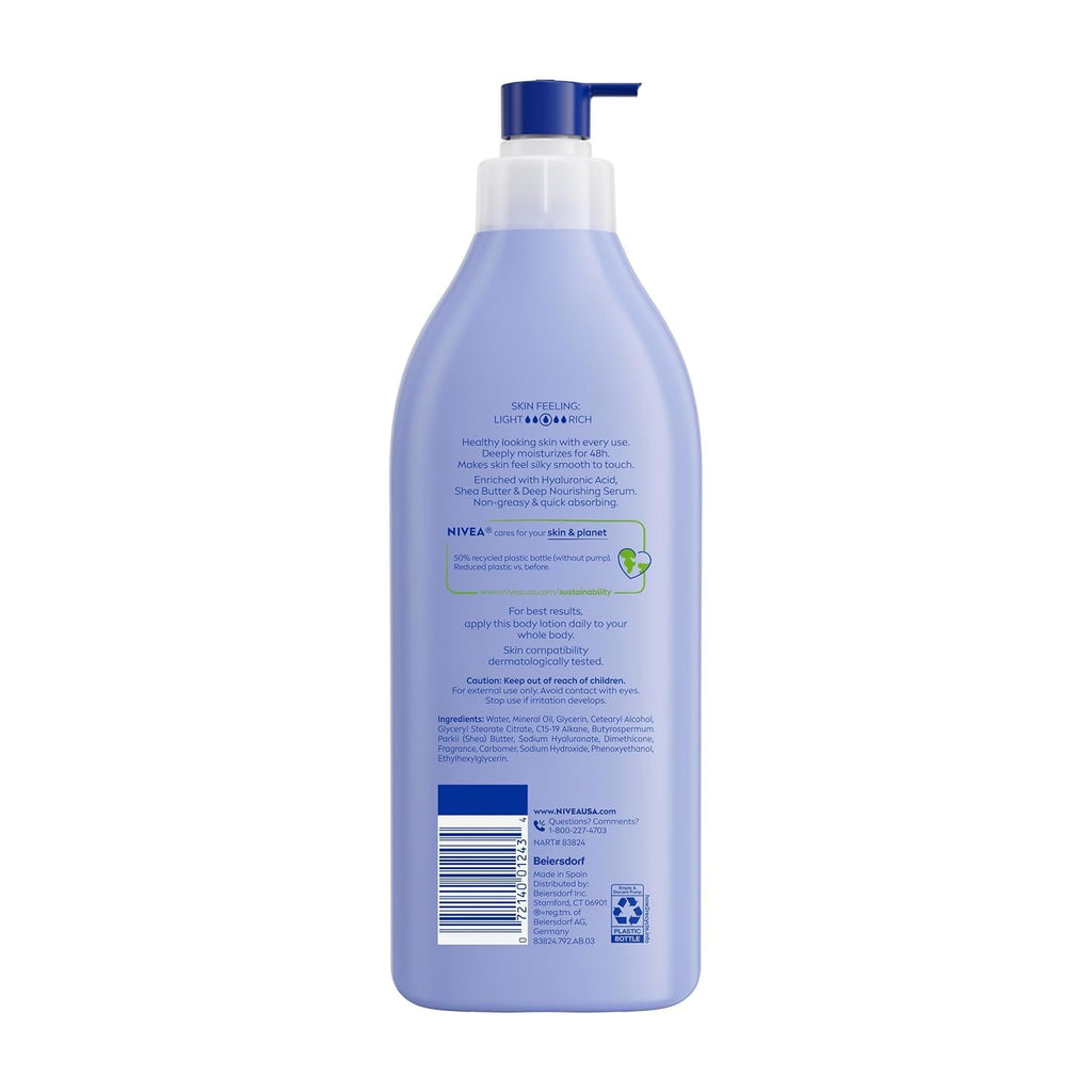 NIVEA Shea Daily Moisture Body Lotion, 16.9 oz (Pack of 4)