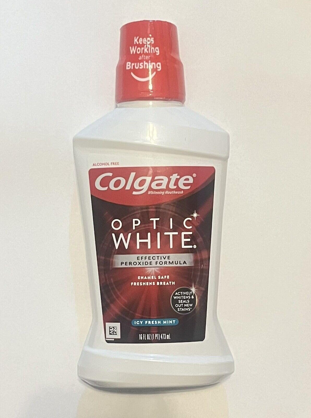 Colgate Optic White Mouthwash, Sparkling Fresh Mint 16 oz (Pack of 3)